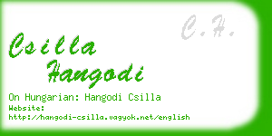 csilla hangodi business card